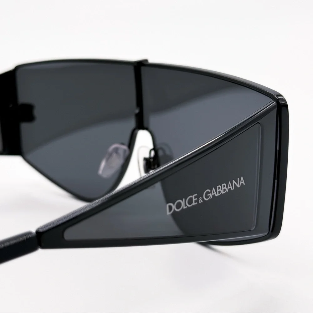 NEW DOLCE&GABBANA DG2305 01/87 OVERSIZED BLACK WOMEN SUNGLASSES DOLCE&GABBANA